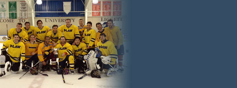 MLaw Students, Alums Find Camaraderie on the (Hockey) Bench