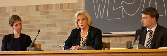 Equal pay advocate Lilly Ledbetter visited Michigan Law October 2, 2013.