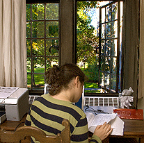 Studying with a view in a single.