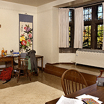 The common area of a double suite.