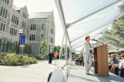 Justice Kagan addresses the dedication audience