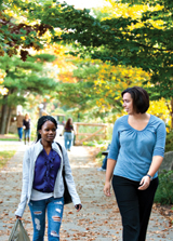 Nicole and Bridgette Carr, '02, director of the Human Trafficking Clinic